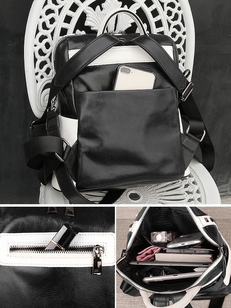 cobbler legend retro backpack women genuine leather shoulder bags