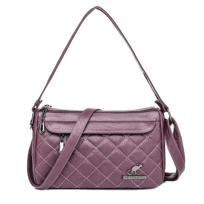 pu soft leather textured crossbody bag