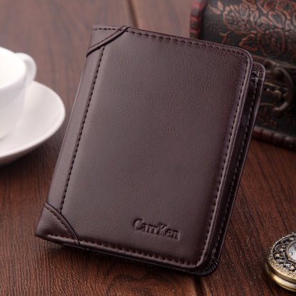 mens wallet short multi card seat button bag