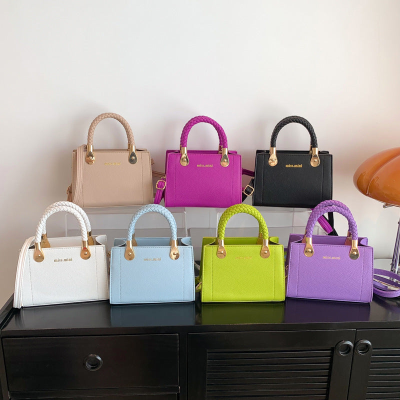 womens bag trendy fashion ins lychee pattern portable