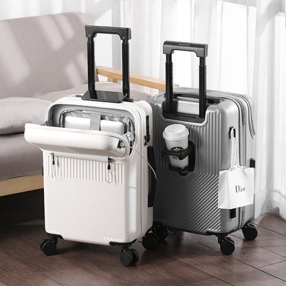 us multi functional front fastening luggage large capacity