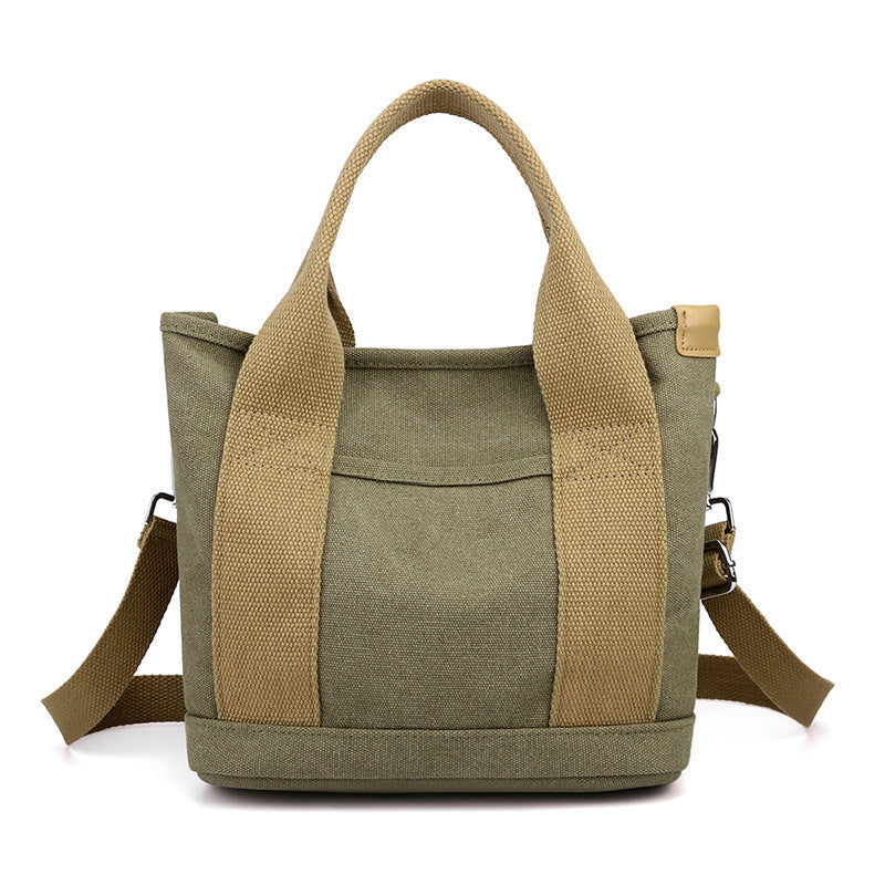 trendy all match simple fashion korean style large capacity commute leisure canvas bag