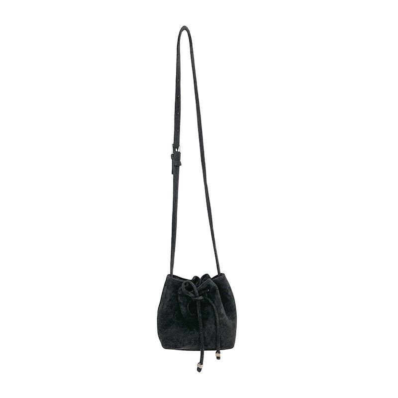 womens drawstring bag drawstring mini bucket bag special interest design shoulder bag