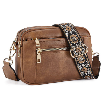 womens fashion colorblock multi functional pu shoulder bag