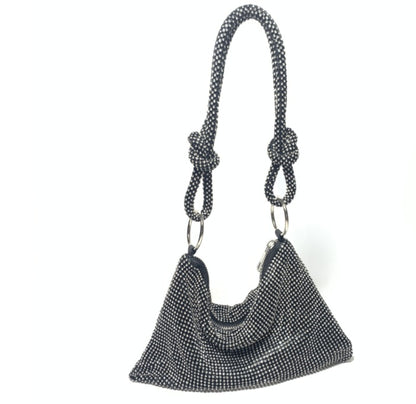 trendy rhinestone bag versatile casual and simple