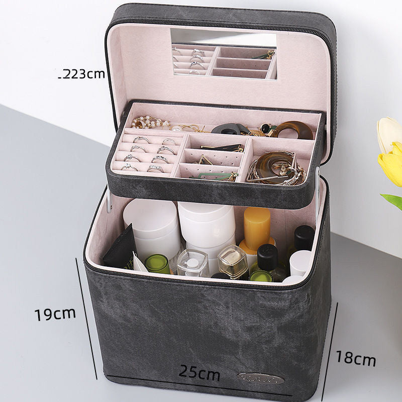 portable cosmetic storage box desktop jewelry