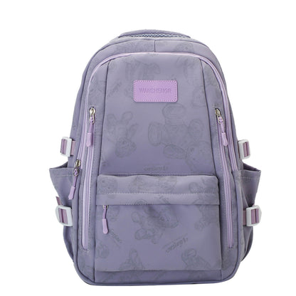 cute bears print backpack fashion versatile large capacity travel bags women junior high school students schoolbag girls campus bag