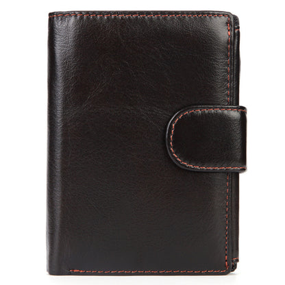 mens short leather wallet vintage