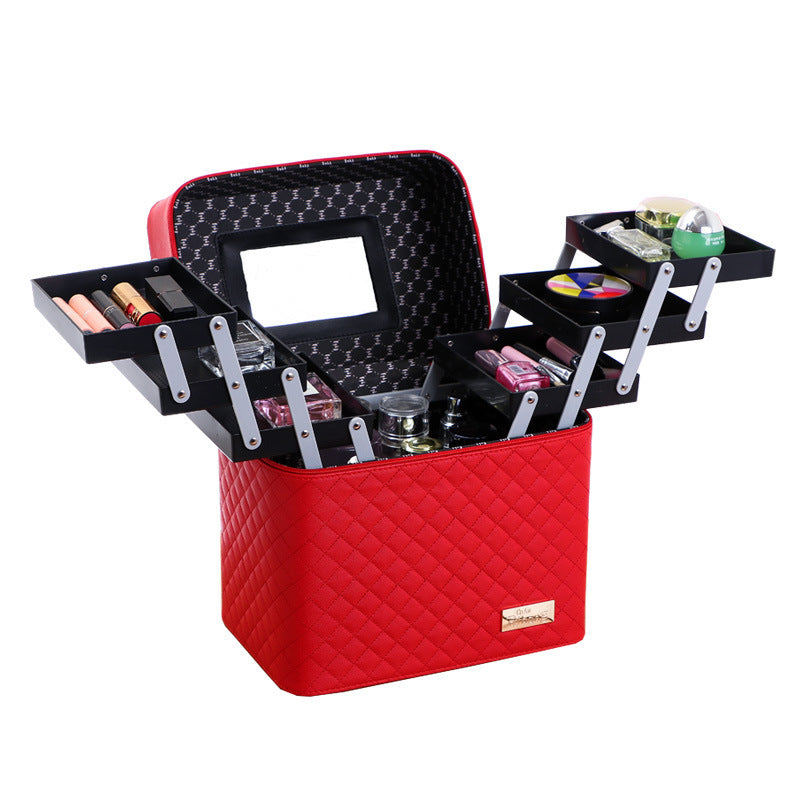 new four open cosmetic case portable cosmetic storage bag