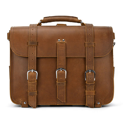 retro travel bag mens crazy horse leather hand luggage bag