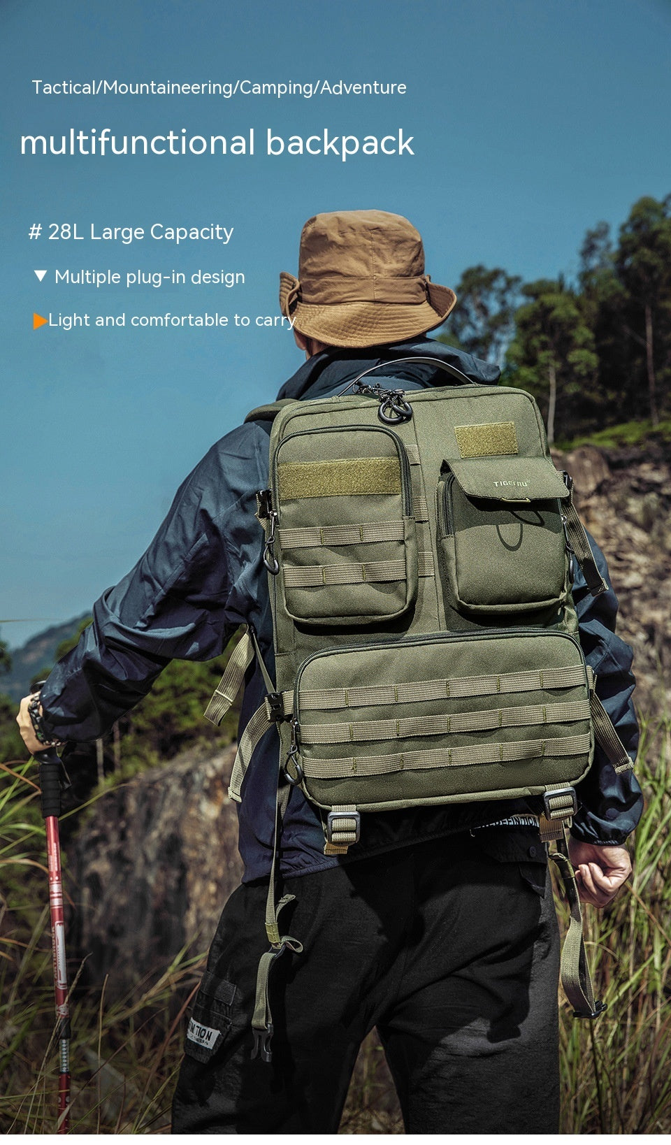 tactical backpack mens waterproof outdoor