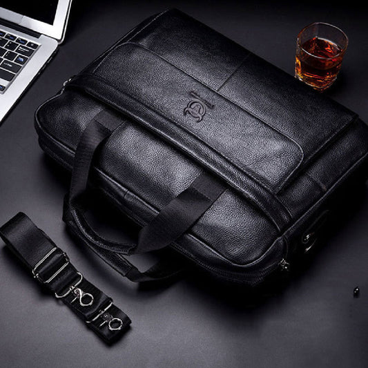 fashion bullcaptain leather goods mens briefcase