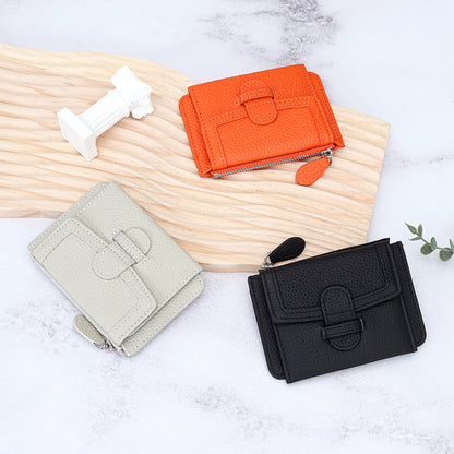 fashion ultra thin multifunctional leather multiple card slots wallet