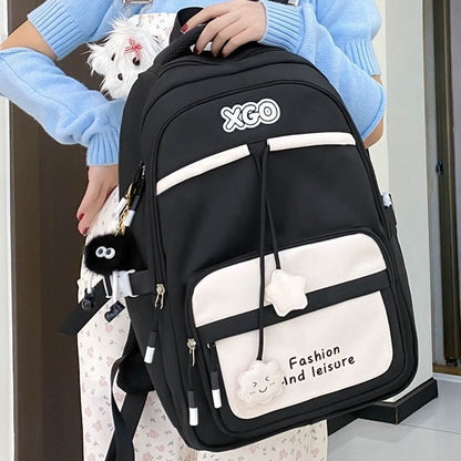 mens and womens same fashion all match backpack large capacity
