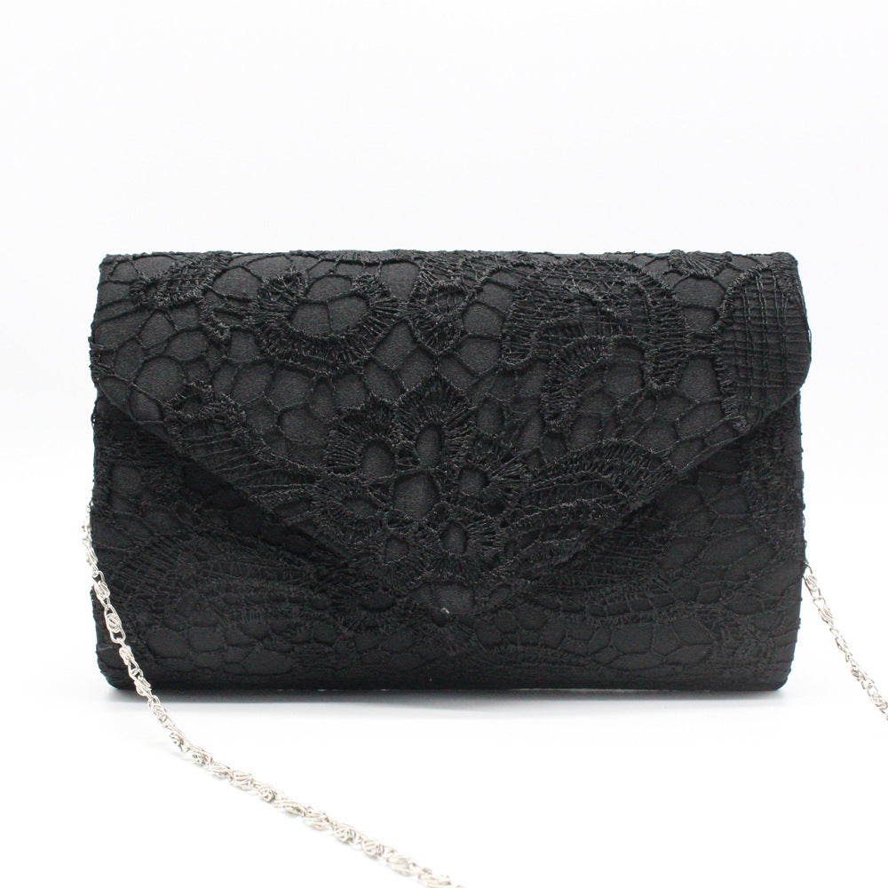 convenient beautiful and fashionable lace dinner bag with cover