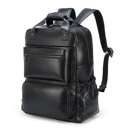 business shoulder outdoor travel leather backpack