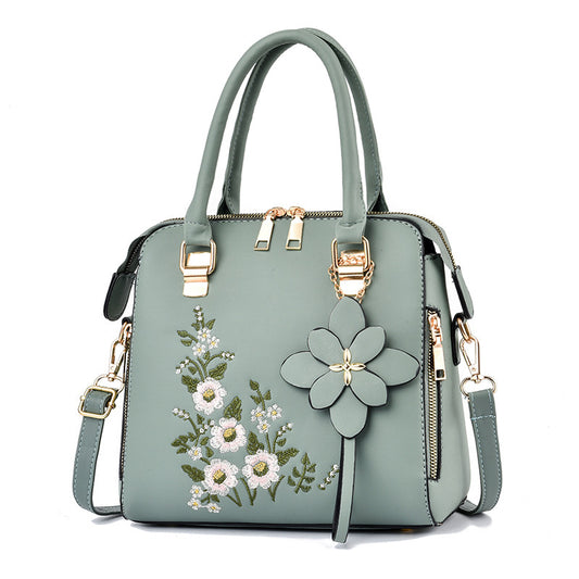 fashion flowers embroidered handbag women shoulder messenger bags