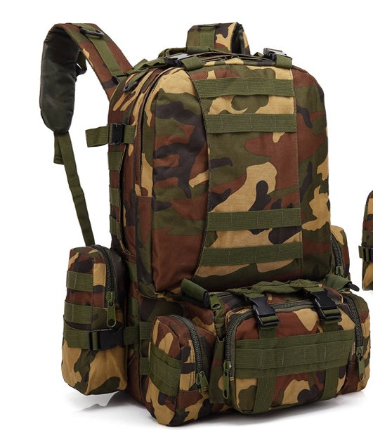 mens travel backpack oxford cloth outdoors backpack army camouflage tactics double shoulder bag mountaineering large combination backpack