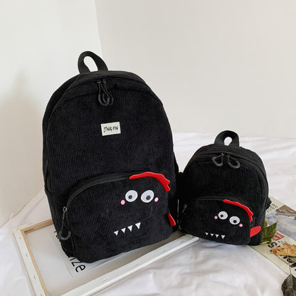 velvet backpack new cartoon student schoolbag cute