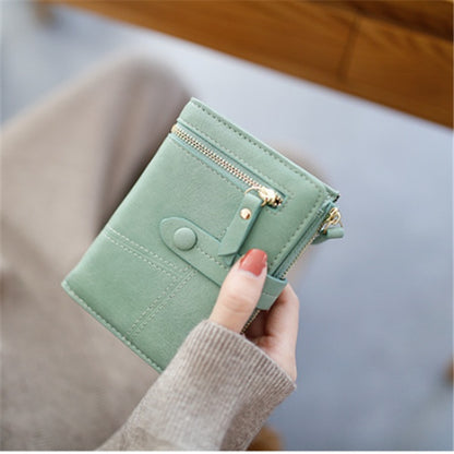 zipper buckle 2 fold clutch