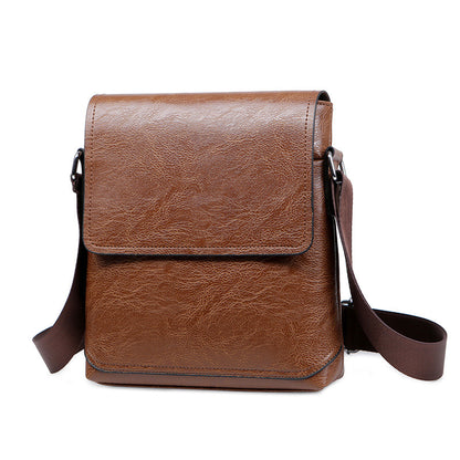 casual simple business leather waterproof mens bag