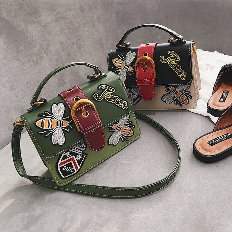 embroidered handbag