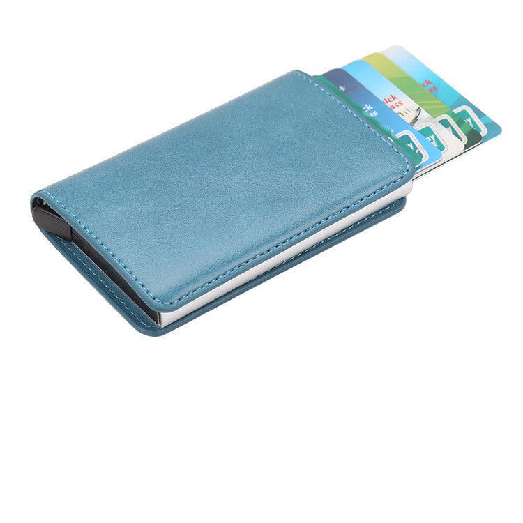 pu automatic card card holder rfid multi function card holder