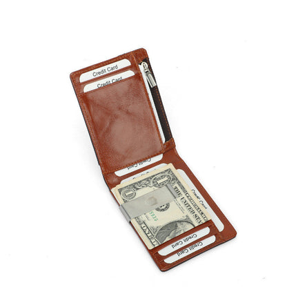 rfid mens first layer leather wallet