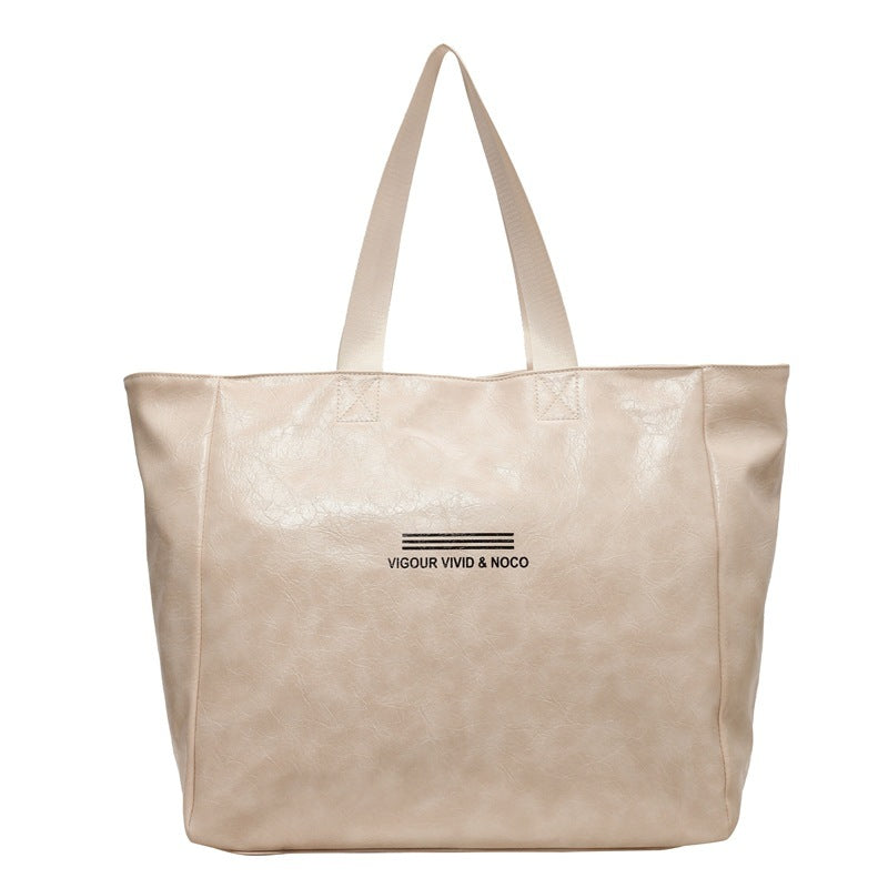 large capacity tote bag women fashion versatile solid shoulder bags waterproof designer luxury handbag trend personalized travel bag