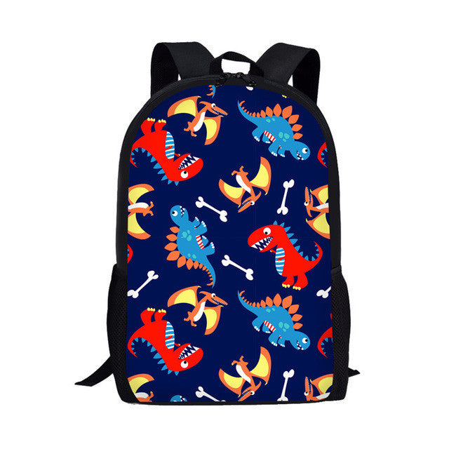 european and american cartoon dinosaur schoolbag