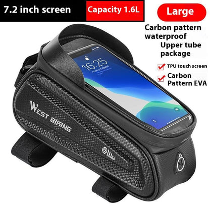 bicycle mobile phone touch screen upper saddle bag cycling fixture