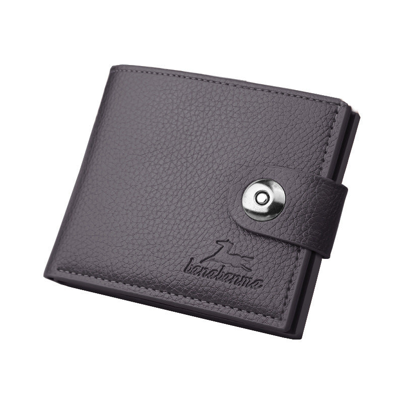 mens wallet with a retro short clasp