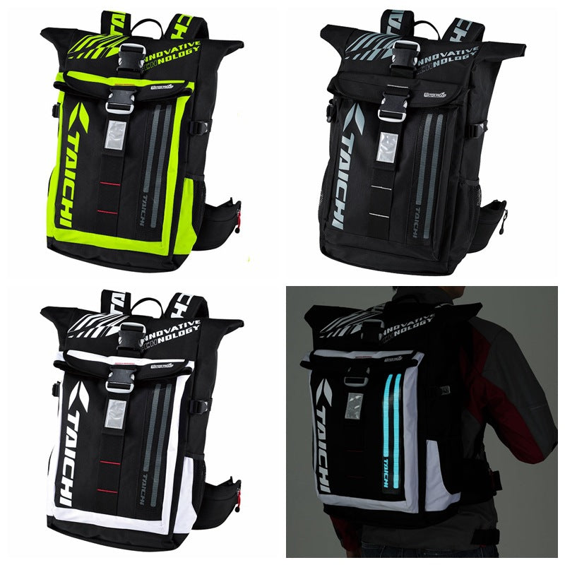 Motocross Rider Riding Racing Bag RSB272 With LED Night Light Cold Light More Waterproof - Backpack