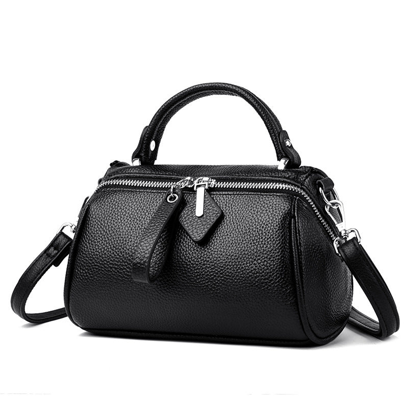 leather large capacity shoulder crossbody bag