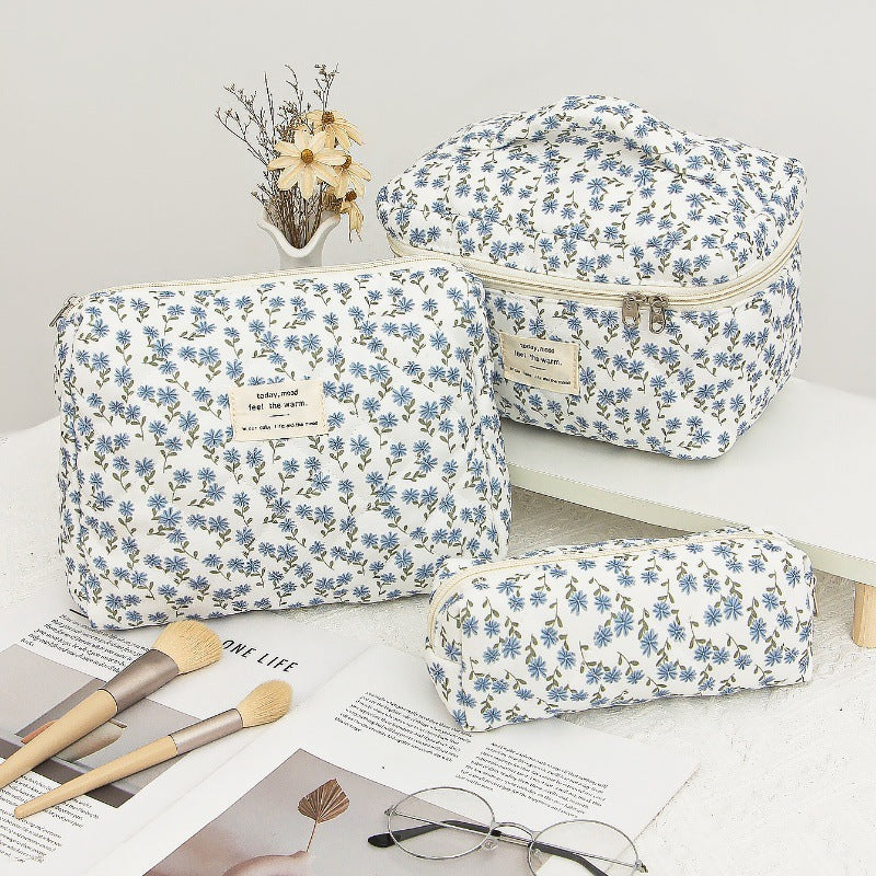 cotton cosmetic bag portable toiletry storage