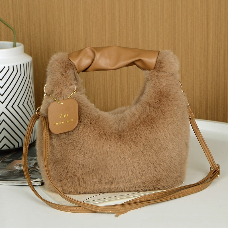 plush bag womens shoulder crossbody handbag