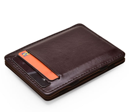 flip pu magic wallet business card holder bags