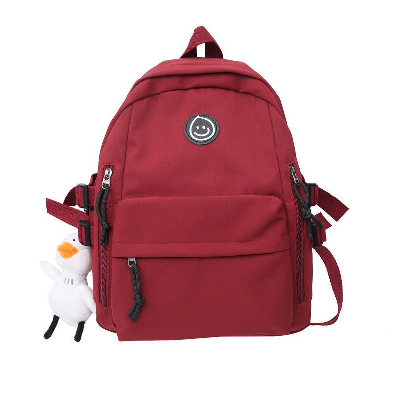 student backpack mori pure color junior high school campus backpack