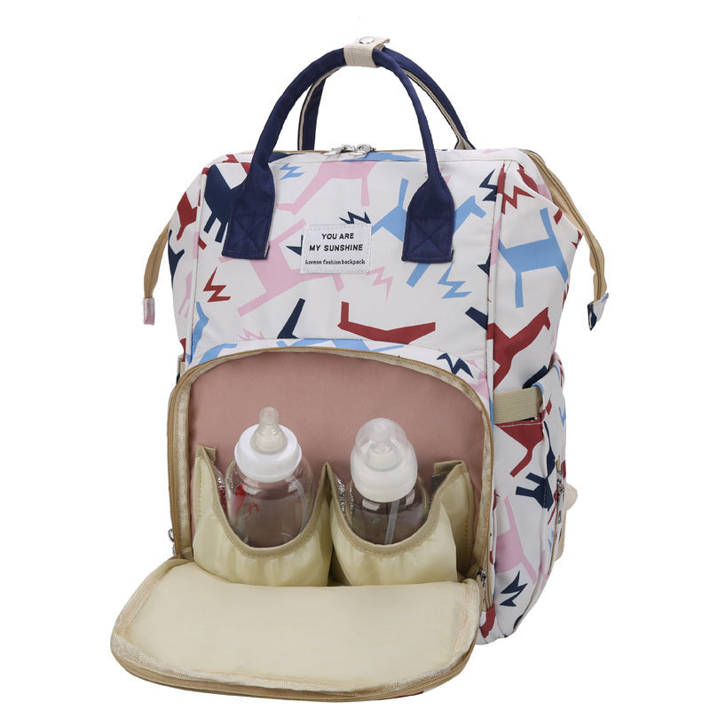 Double Shoulder Bag With Multi-function And Large Capacity
