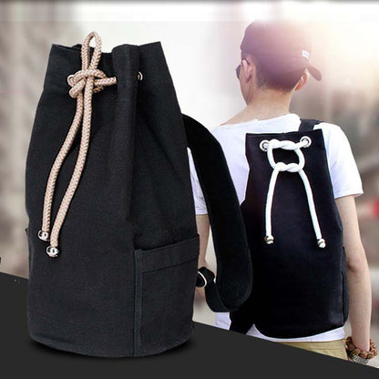 the factory provides korean mens shoulder and shoulder canvas bucket sports bag student bag travel leisure basketball bag