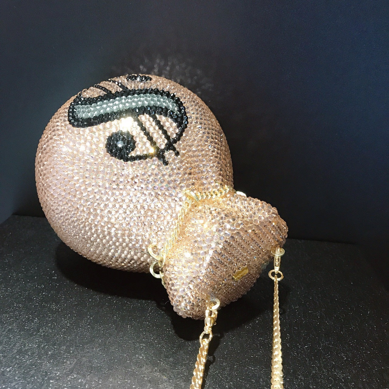 pocket handmade diamond party crystal clutch chain bag