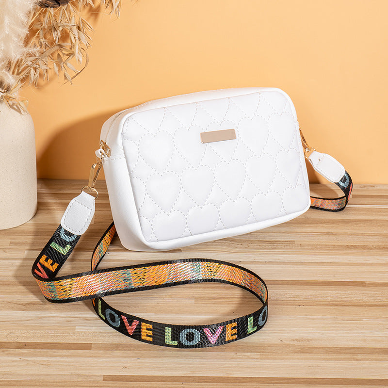 all matching casual heart shaped embroidered bag