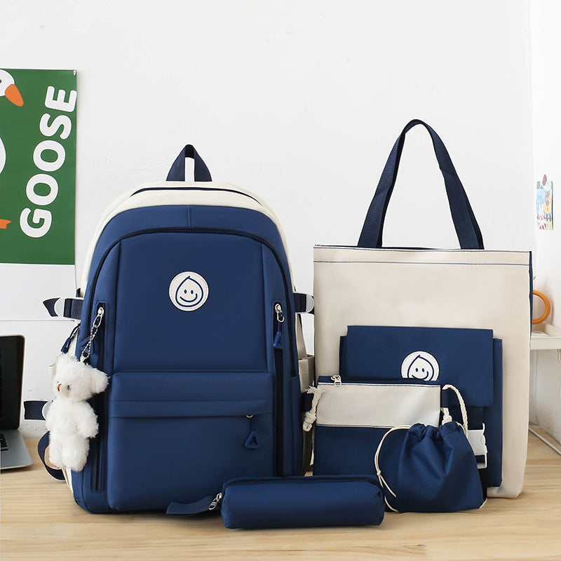 leisure student backpack five piece set