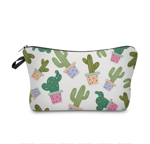 cactus 3d print cosmetic bag