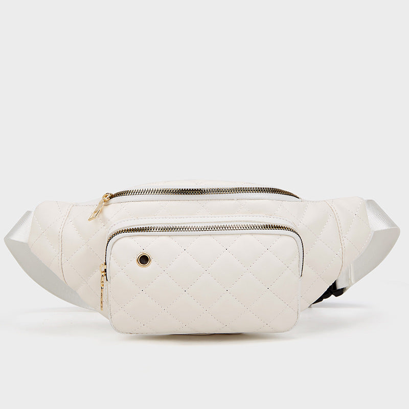 new womens fashion embroidered crossbody bag casual rhombus pu pocket