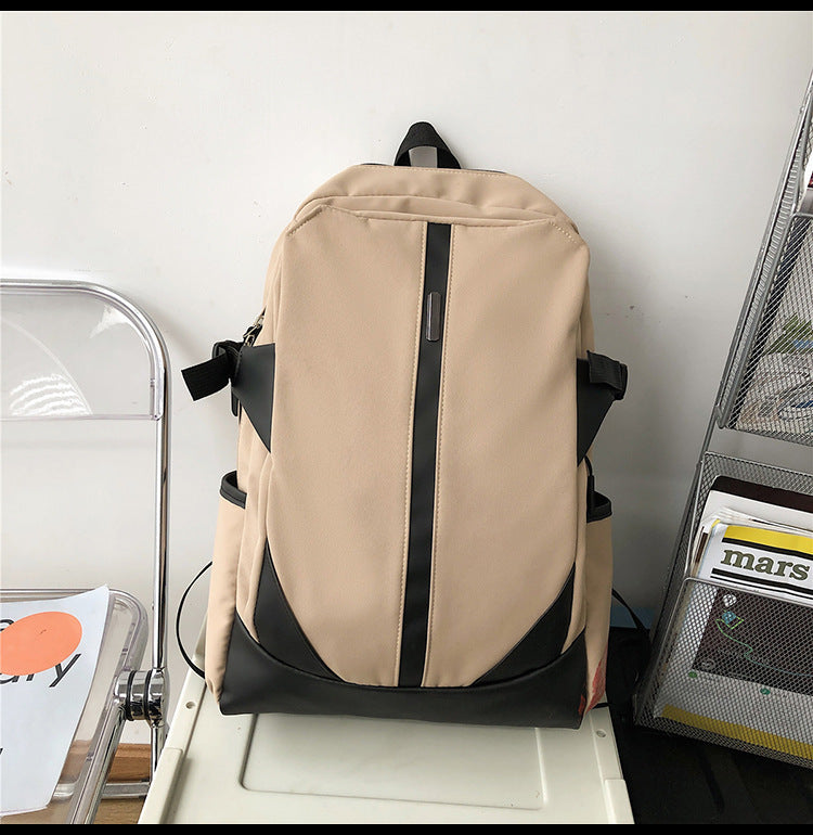 fashion simple large capacity solid color backpack