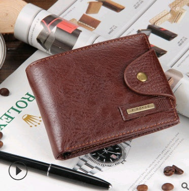 european and american casual mens wallet multi function short wallet