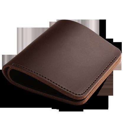 mens short two layer leather wallet