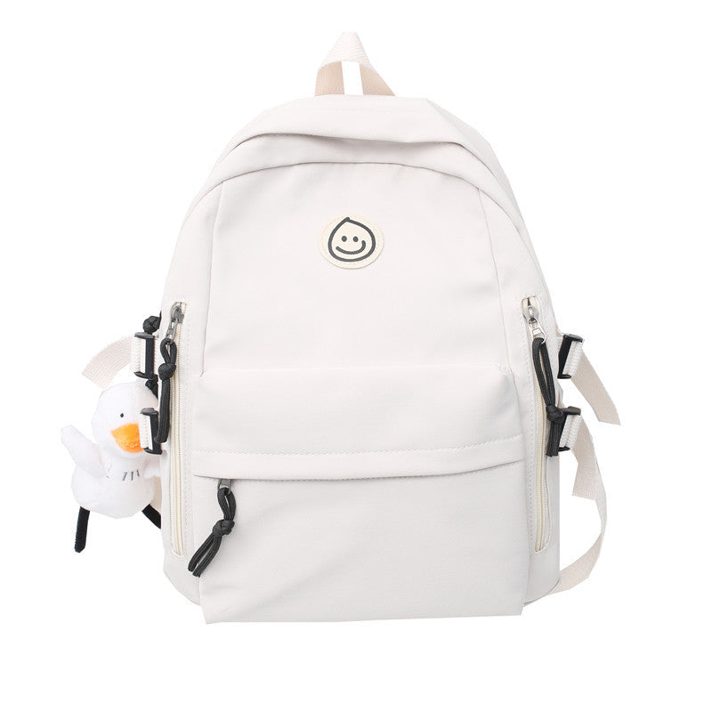 student backpack mori pure color junior high school campus backpack