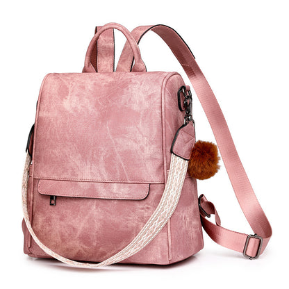 female daily versatile casual pu backpack